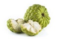 Ripe sugar Apple custard apple fruit isolated on white background