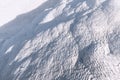 Ripples and fine texture of calcite and other mineral rocks in carbonate travertines near hot springs in Pamukkale,