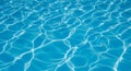 Close-up of Rippling Blue Water Surface with Sunlight Reflections and Caustics ripples Royalty Free Stock Photo