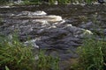 Close up of river rapids  in adirondack mountains Royalty Free Stock Photo