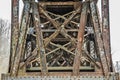 Rivet-Connected Warren Deck Truss Bridge Royalty Free Stock Photo