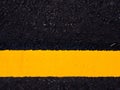 close up road surface, yellow traffic line