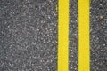 Close-up of road surfacing with lane lines Royalty Free Stock Photo