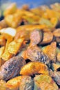 Close up of roast potatoes