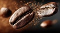 Close up of roasted coffee bean Royalty Free Stock Photo