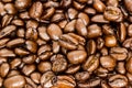 Roasted coffee beans, coffee grains use for background Royalty Free Stock Photo