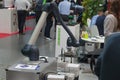 Close-up robot Doosan Arm, high-tech expo in Poland