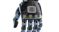 Close-up of a robotic hand showcasing intricate wiring and components isolated on white background. concept of advanced technology Royalty Free Stock Photo