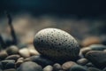 a close up of a rock on a bed of rocks Royalty Free Stock Photo
