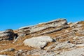 Rock Karst Formations on Lessinia Plateau Regional Natural Park - Verona Italy Royalty Free Stock Photo