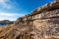 Rock Karst Formations on Lessinia Plateau Regional Natural Park - Veneto Italy Royalty Free Stock Photo