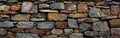 Close-Up of Rock Wall Constructed With Stones Royalty Free Stock Photo