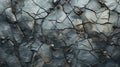 A close up of a rock wall with cracks