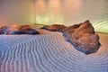 Close-up of rocks in the sand in The Oriental Metropolitan Museum in Nanjing, China