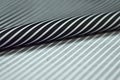 Close up roll black and white fabric of shirt Royalty Free Stock Photo