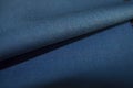 Close up roll striped dark blue fabric of suit