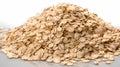 rolled oats on white background