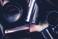 Close Up Of Rolls Of 35mm Film Spools