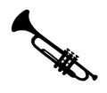 Musical instrument. Trumpet. Vector drawing Royalty Free Stock Photo