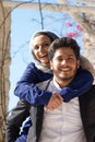 Close-up of romantic Arabian couple hugging Royalty Free Stock Photo