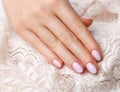 Close-up of romantic vintage style nails