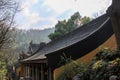 Close-up of the roof of Lingyin Temple in Hangzhou, China. Royalty Free Stock Photo