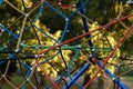 Close-up of rope climbing frame at playground Royalty Free Stock Photo
