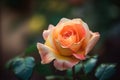 A close-up of a rose with a blurred background AI generated