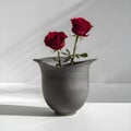 Close up on rose in pot Royalty Free Stock Photo