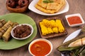 Roti Jala and various delicious Ramadan dishes for Iftar in Malaysia Royalty Free Stock Photo