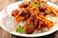 Rougail saucisse, creole dish Royalty Free Stock Photo