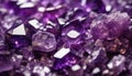 Close up of rough amethyst.