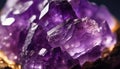 Close up of rough amethyst.