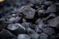 Close-up of Rough Coal Chunks