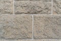 Close up on rough rectangular stone bricks in wall Royalty Free Stock Photo