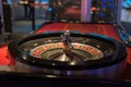 Close up on roulette table