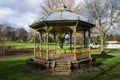 A gazebo in a park