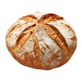 A Close-Up of a Round Loaf of Crusty Bread Royalty Free Stock Photo