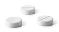 Close-up of white round pills