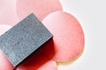 Close-up Round and scouring pad sandpaper for woodworking