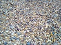 Close up of rounded and polished beach rocks