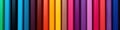 A close up of a row of colored pencils in different shades, AI Royalty Free Stock Photo