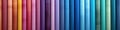 A close up of a row of colored pencils in the shape of an arrow, AI Royalty Free Stock Photo