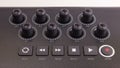 Close-up of a row of knobs on a MIDI Keyboard Royalty Free Stock Photo