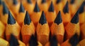 Close Up of a Row of Pencils Royalty Free Stock Photo