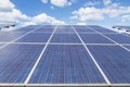 Close up rows array of polycrystalline silicon solar cells or photovoltaics in solar power plant alternative renewable energy from Royalty Free Stock Photo