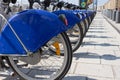 Close Up of Royal Blue Bicycle Fenders Royalty Free Stock Photo