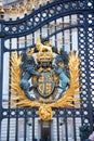 Close up the royal emblem on Buckingham palace entrance door Royalty Free Stock Photo