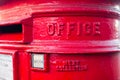 Close up of a vintage Royal mail box Royalty Free Stock Photo