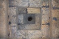 Close up of a royal tomb ceiling, texture